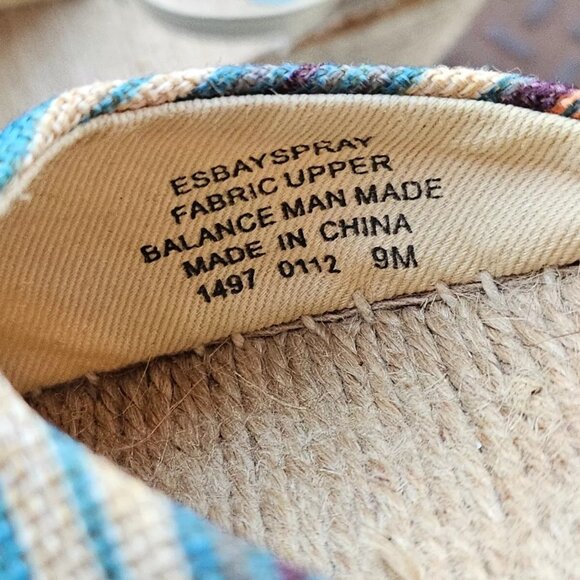 Easy Spirit Women Sandal Wedge Espadrille ESBAYSPRAY Shoe Fabric Upper Size 9M - Picture 9 of 10